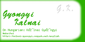 gyongyi kalnai business card